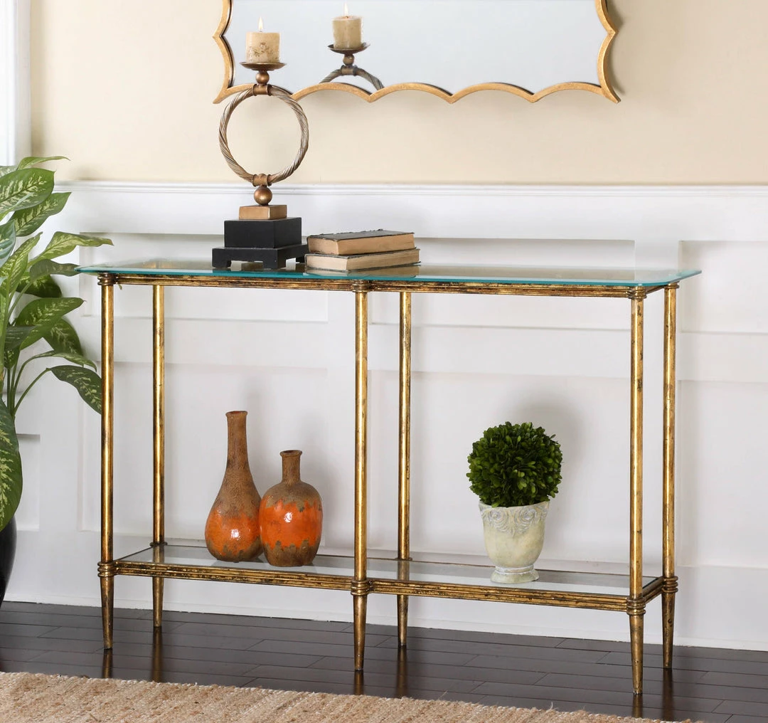 Cheap ๐ฅ Uttermost Elenio Glass Console Table ๐ 4 Uttermost Elenio Glass Console Table