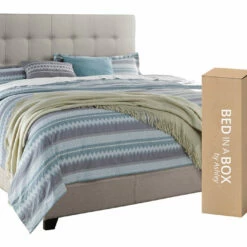 Ashley Furniture Dolante - Button Tufted - Upholstered Bed Beds