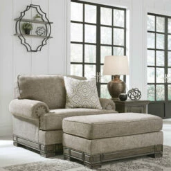 Signature Design By Ashley® Einsgrove - Sandstone - 2 Pc. - Chair And A Half With Ottoman