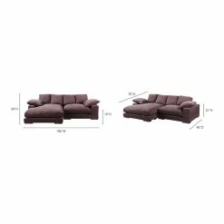 Deals ⭐ Moe's Home Collection Plunge Sectional Dark Brown 🔥 5 Moe's Home Collection Plunge Sectional Dark Brown
