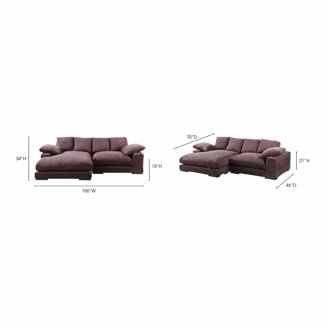 Deals ⭐ Moe's Home Collection Plunge Sectional Dark Brown 🔥 4 Moe's Home Collection Plunge Sectional Dark Brown