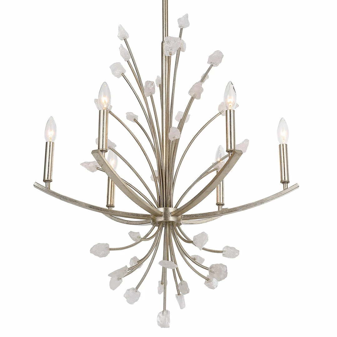 Best Pirce 😉 Uttermost Juliette 6 Light Silver Chandelier ✔️ 5 Uttermost Juliette 6 Light Silver Chandelier