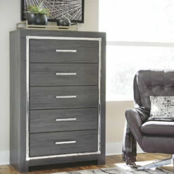 Ashley Furniture Lodanna - Gray - Five Drawer Chest Chests