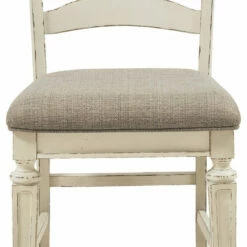 Ashley Furniture Stools Realyn - Chipped White - Upholstered Barstool (2/cn)