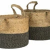 Outlet โ Ashley Furniture Parrish - Natural/black - Basket Set (2/cn) - Handles Table Decor ๐ 2 Ashley Furniture Parrish - Natural/black - Basket Set (2/cn) - Handles Table Decor