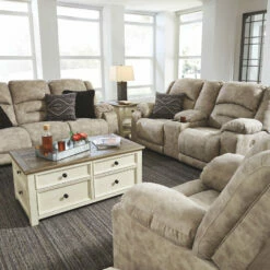 Ashley Furniture Tables Bolanburg - White / Brown / Beige - Rectangular End Table