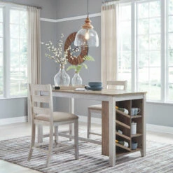Wholesale ✨ Ashley Furniture Tables Skempton - White - Rect Counter Table W/storage ✨ 17 Ashley Furniture Tables Skempton - White - Rect Counter Table W/storage