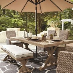 Ashley Furniture Beachcroft - Beige - Rect Dining Table W/umb Opt Tables