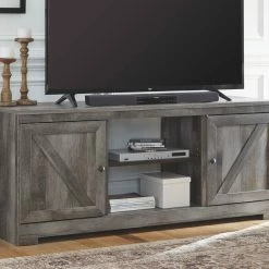 Ashley Furniture Wynnlow - Crossbuck - LG TV Stand W/Fireplace Option