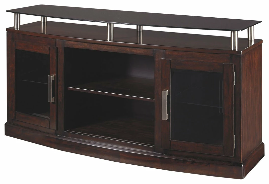 Brand new 🛒 Ashley Furniture Chanceen - Dark Brown - Medium Tv Stand/fireplace Opt 👍 3 Ashley Furniture Chanceen - Dark Brown - Medium Tv Stand/fireplace Opt