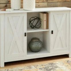 Ashley Furniture Cabinets Turnley - Distressed White - Accent Cabinet
