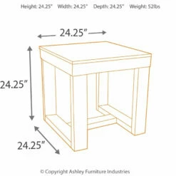 Ashley Furniture Watson - Dark Brown - Square End Table