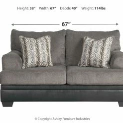 Ashley Furniture Millingar - Smoke - Loveseat Loveseats