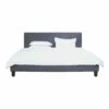 Moe's Home Collection Eliza King Bed Dark Grey Fabric Beds
