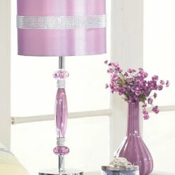 Ashley Furniture Nyssa - Purple - Metal Table Lamp (1/cn) Accessories