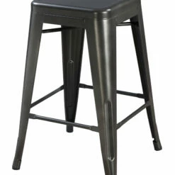 Emerald Home Stools Dakota II 24" Bar Stool, Gray