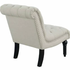 Emerald Home Hutton II Tufted Chair, Ivory