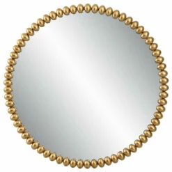 Uttermost Byzantine Round Gold Mirror