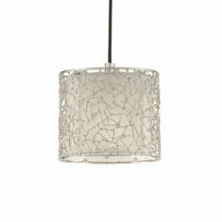 Uttermost Brandon Silver 1 Light Mini Drum Pendant