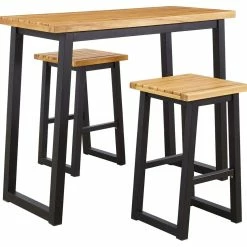 Ashley Furniture Outdoor Sets Town - Brown/black - Counter Table Set (3/cn)
