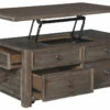 Ashley Furniture Wyndahl - Rustic Brown - Lift Top Cocktail Table Tables
