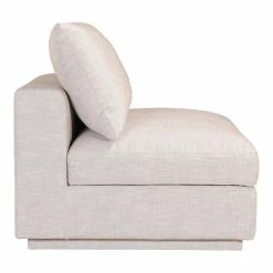 Moe's Home Collection Justin Slipper Chair Taupe Sectional Pieces