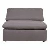Moe's Home Collection Sectional Pieces Clay Slipper Chair Livesmart Fabric Light Grey