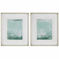 Accessories Uttermost Coastal Patina Modern Framed Prints, S/2