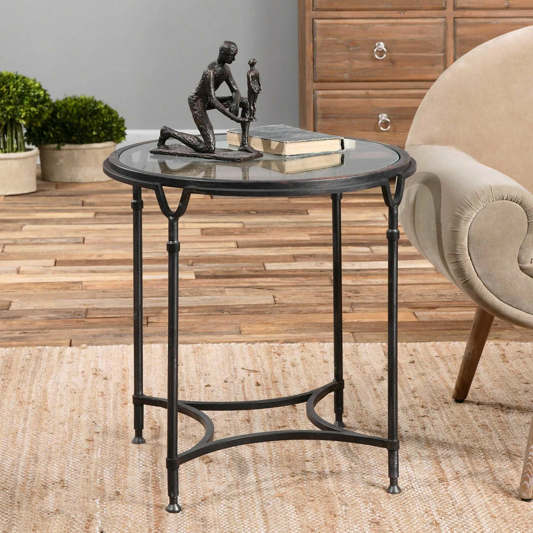 Buy ๐ Uttermost Samson Glass Side Table ๐ฏ 4 Uttermost Samson Glass Side Table