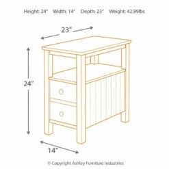 Ashley Furniture Tables Ezmonei - Black/gray - Chair Side End Table