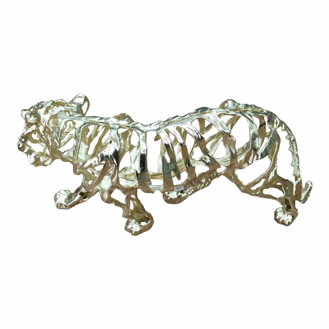 Hot Sale ๐ฏ Moe's Home Collection Tiger Stripes Statue Small Pewter ๐ 4 Moe's Home Collection Tiger Stripes Statue Small Pewter