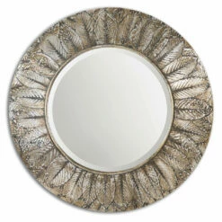 Uttermost Foliage Round Silver Leaf Mirror Accessories