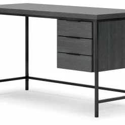 Ashley Furniture Yarlow - Black - Home Office Desk - 3-drawers Desks