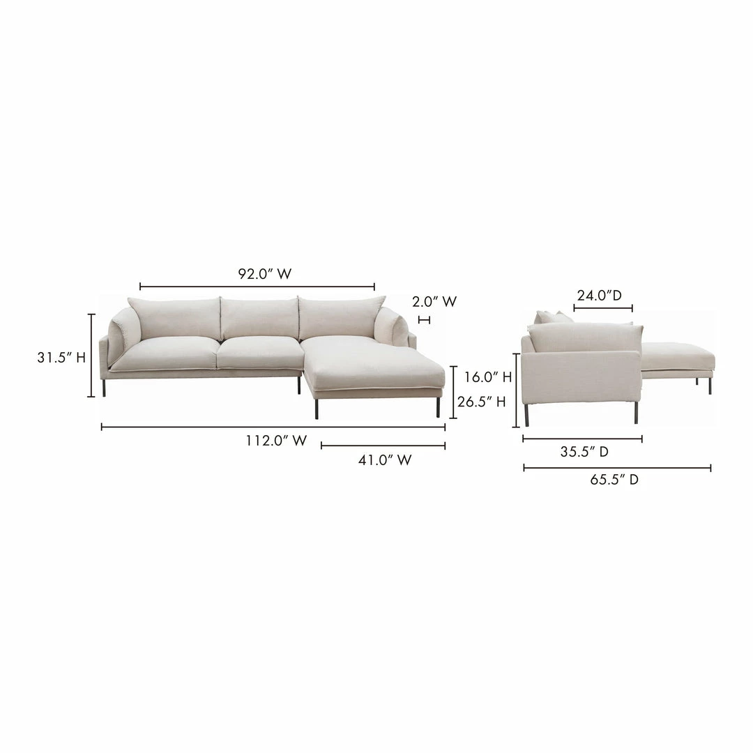 Top 10 ❤️ Moe's Home Collection Jamara Sectional Right Sandy Beige 💯 5 Moe's Home Collection Jamara Sectional Right Sandy Beige