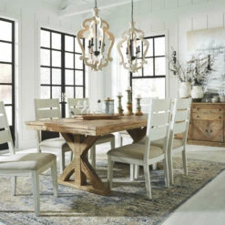 New 🧨 Ashley Furniture Grindleburg - Light Brown - Rectangular Dining Room Table 🎁 13 Ashley Furniture Grindleburg - Light Brown - Rectangular Dining Room Table