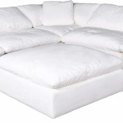 Moe's Home Collection Clay Modular Sectional Livesmart Fabric White