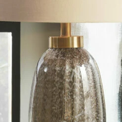 Ashley Furniture Aaronby - Taupe - Glass Table Lamp (2/cn)