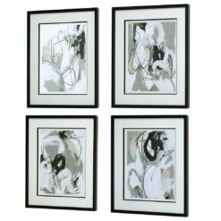 Cheapest 🎉 Uttermost Tangled Threads Abstract Framed Prints, S/4 💯 8 Uttermost Tangled Threads Abstract Framed Prints, S/4