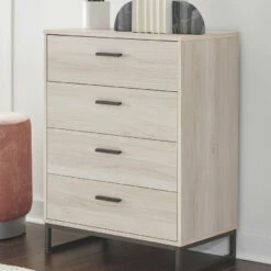 Outlet ✔️ Signature Design By Ashley® Socalle - Natural - 5 Pc. - 👗 Dresser, Four Drawer Chest, Three Drawer Chest, Queen Panel Platform Bed Bedroom Sets 🔥 12 Signature Design By Ashley® Socalle - Natural - 5 Pc. - Dresser, Four Drawer Chest, Three Drawer Chest, Queen Panel Platform Bed Bedroom Sets