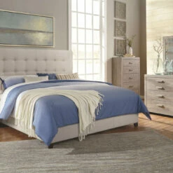 Ashley Furniture Dolante - Button Tufted - Upholstered Bed Beds