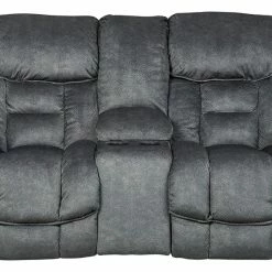 Ashley Furniture Reclining Furniture Capehorn - Granite - Dbl Rec Loveseat W/console