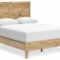 Signature Design By Ashley® Beds Larstin - Brown - Queen Crossbuck Panel Platform Bed