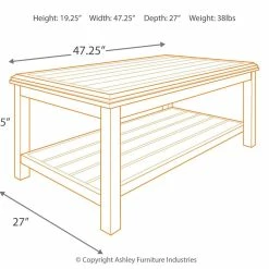 Ashley Furniture Tables Castle - Dark Brown - Rectangular Cocktail Table