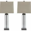 Wholesale ⌛ Ashley Furniture Alvaro - Clear/bronze Finish - Glass Table Lamp (2/cn) 😉 1 Ashley Furniture Alvaro - Clear/bronze Finish - Glass Table Lamp (2/cn)