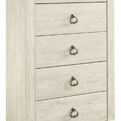 Ashley Furniture Willowton - Brown / Beige / White - Five Drawer Chest Chests