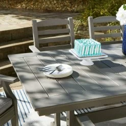 Buy 🤩 Signature Design By Ashley® Visola - Gray - Rect Dining Table W/umb Opt Tables 👏 14 Signature Design By Ashley® Visola - Gray - Rect Dining Table W/umb Opt Tables