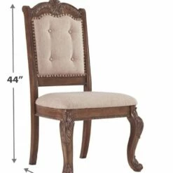 Signature Design By Ashley® Charmond - Ultimate Best In Class Rectangular Dining Room Extension Table, 4 Upholstered Side Chairs, 2 Upholstered Arm Chairs