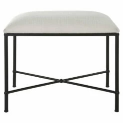 Benches Uttermost Avenham Small Black Framed Bench