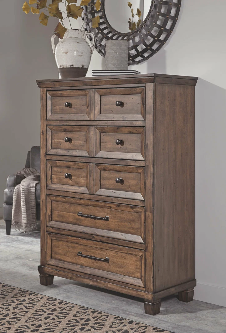 Best deal ✨ Millennium® By Ashley Royard - Warm Ultimate Best In Class 👗 Dresser, Mirror, Panel Bed With 2 Storage Drawers Bedroom Sets 🎁 5 Millennium® By Ashley Royard - Warm Ultimate Best In Class Dresser, Mirror, Panel Bed With 2 Storage Drawers Bedroom Sets