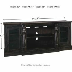 Signature Design By Ashley® Mallacar - Black - 2 Pc. - 75